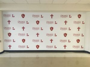 Houston Church Signs custom wall vinyl step repeat mural 300x225